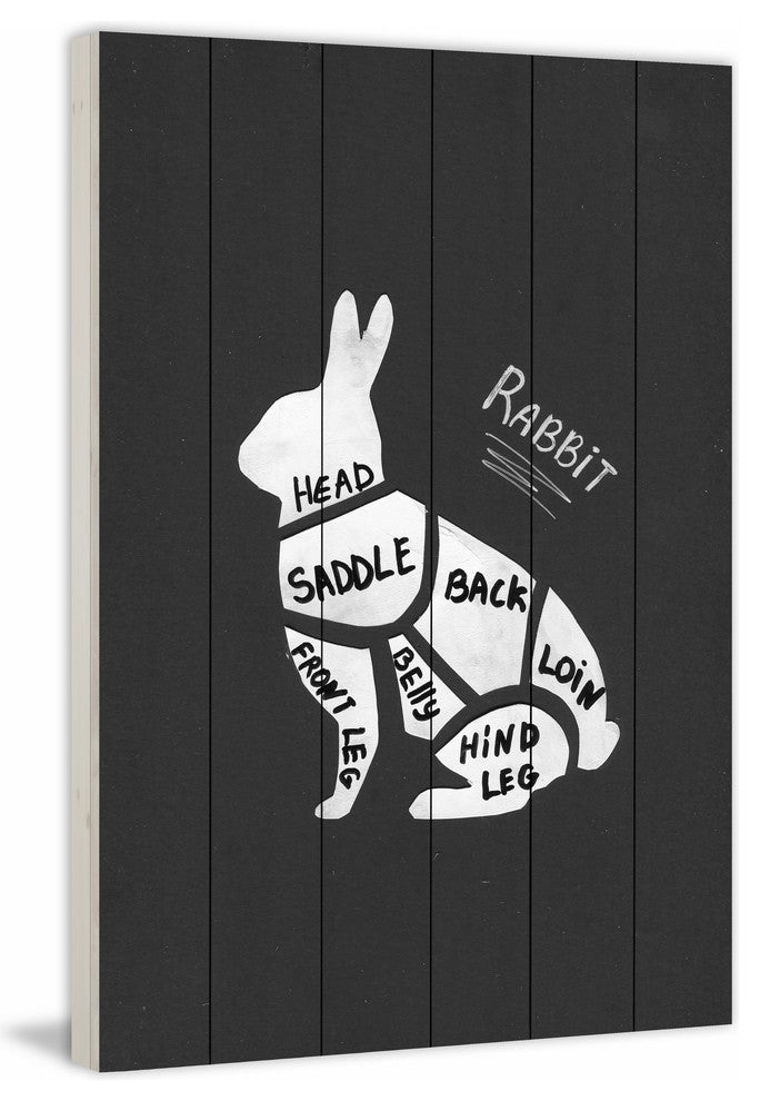 "Rabbit Formation" Painting Print on White Wood, 40"x60"