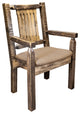 Captain's Chair, Stain and Clear Finish, Buckskin Pattern