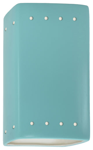 Ambiance Small Rectangle Perfs Outdoor Wall Sconce, Open, Reflecting Pool, LED