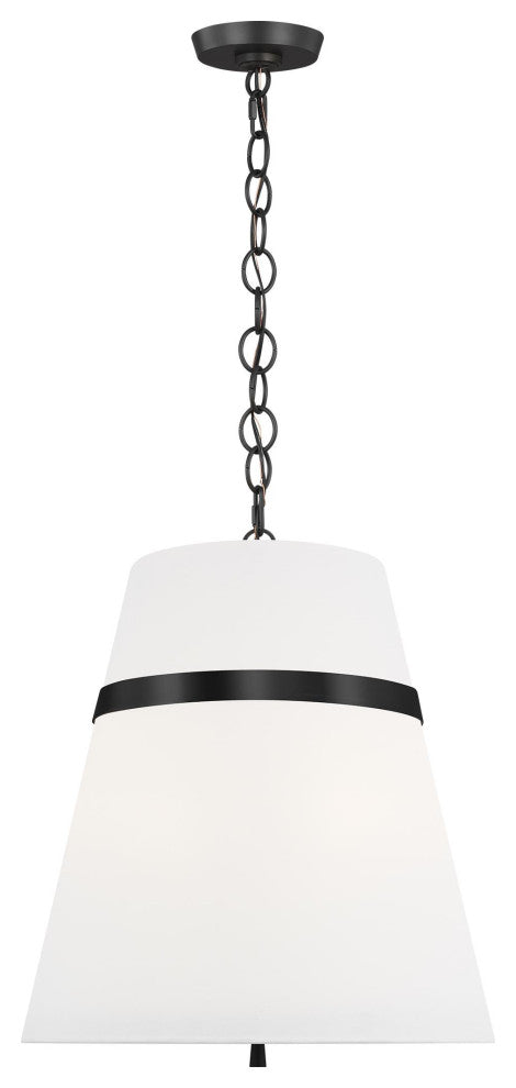 3-Light Large Pendant, Polished Nickel