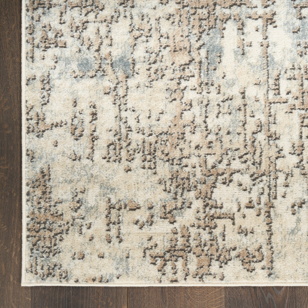 Nourison Quarry 2'2" x 7'6 Ivory Beige Modern Indoor Rug