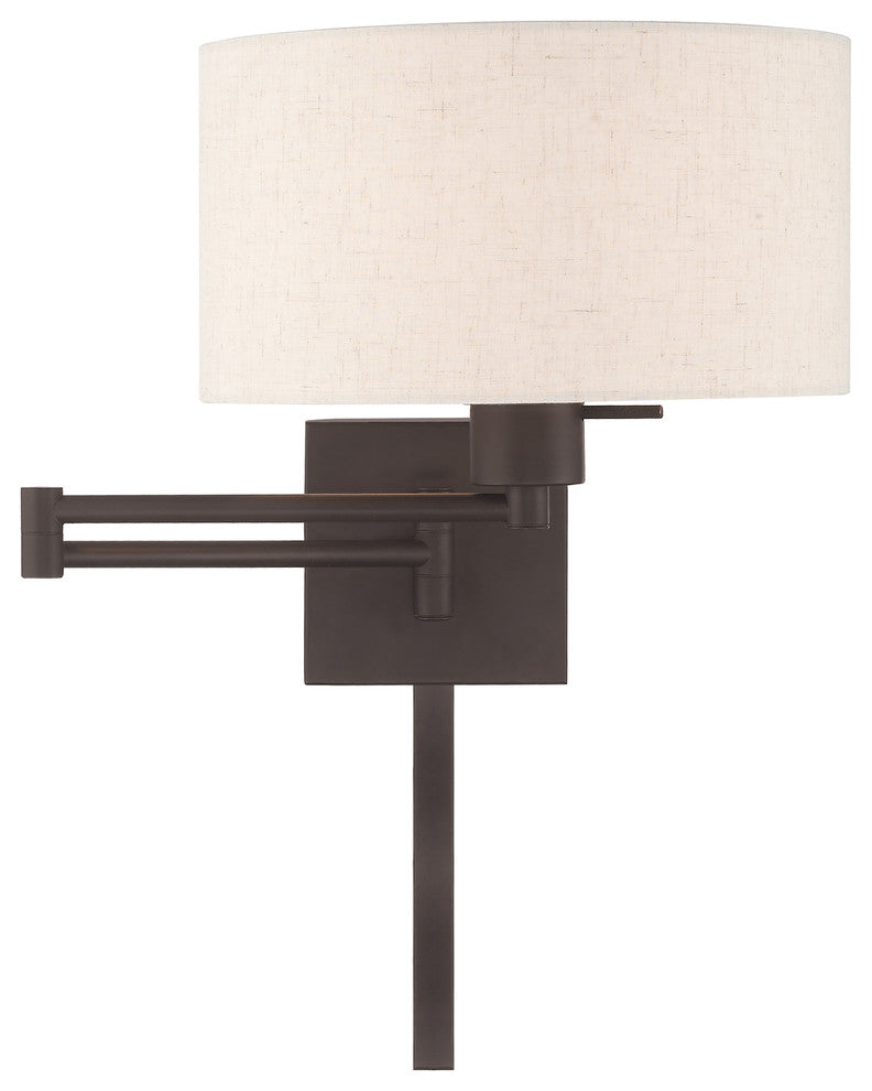 Livex Lighting Bronze 1-Light Swing Arm Wall Lamp