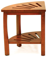 Oceanstar Corner Shower Bench With Storage Shelf