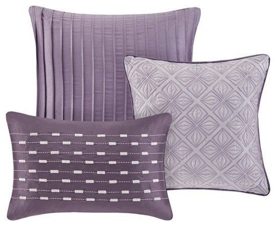 Madison Park Biloxi 7 Piece Comforter Set in Purple