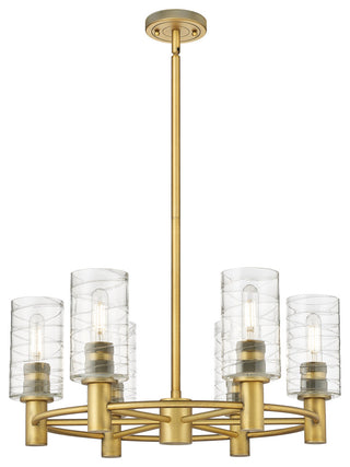 Innovations Crown Point 6 24" Chandelier Brushed Brass