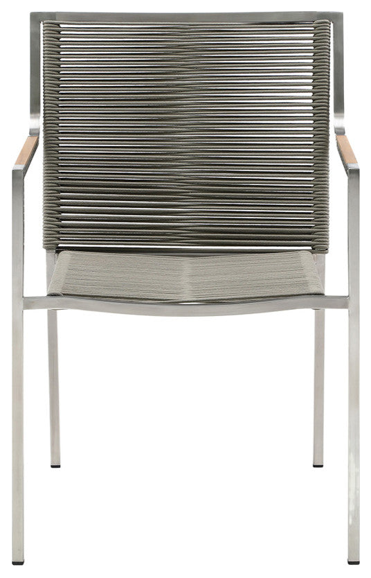 Rhea Outdoor Dining Armchair, Light Brown