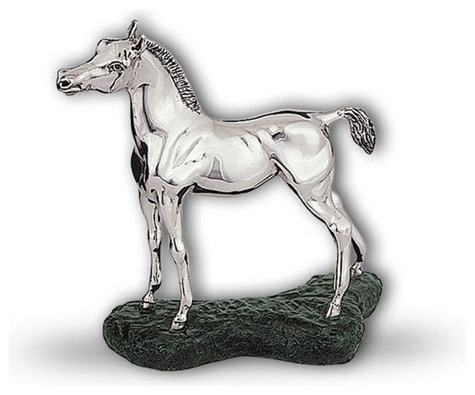 Silver Arabian Colt Sculpture A75