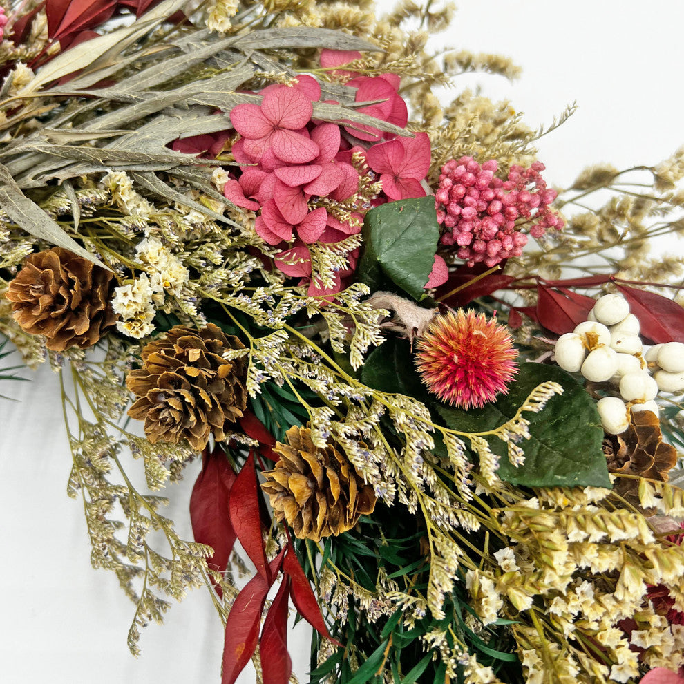 20" Dried Preserved Sea Lavender Mix Wreath