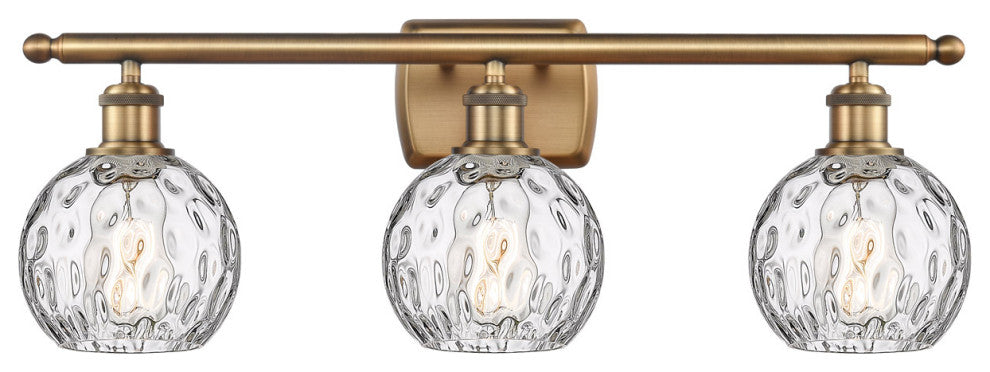 Innovations 516-3W-BB-G1215-6 3-Light Bath Vanity Light, Brushed Brass