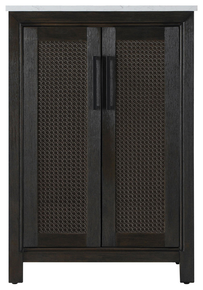 Home Living 24" Single Bathroom Vanity, Chocolate Oak
