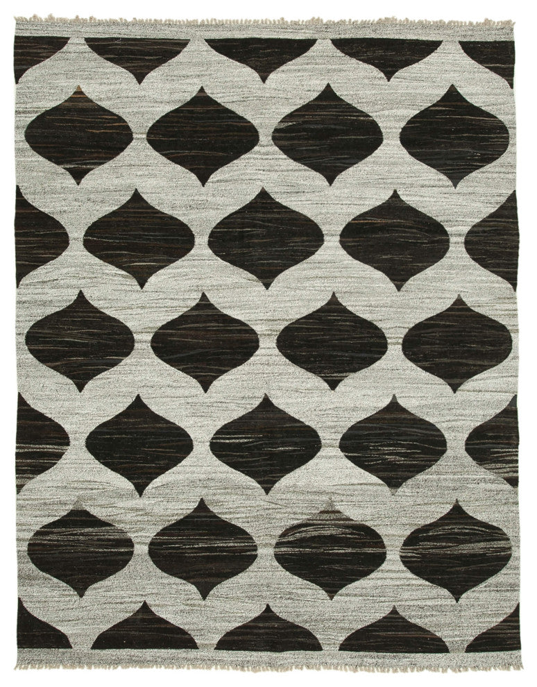 Rug N Carpet - Handmade Turkish 7' 11'' x 10' 4'' Modern Design Wool Kilim Rug