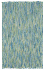 Coastal Flat Woven Area Rug, Blue, Vertical Stripe Rectangle, 8'x5'