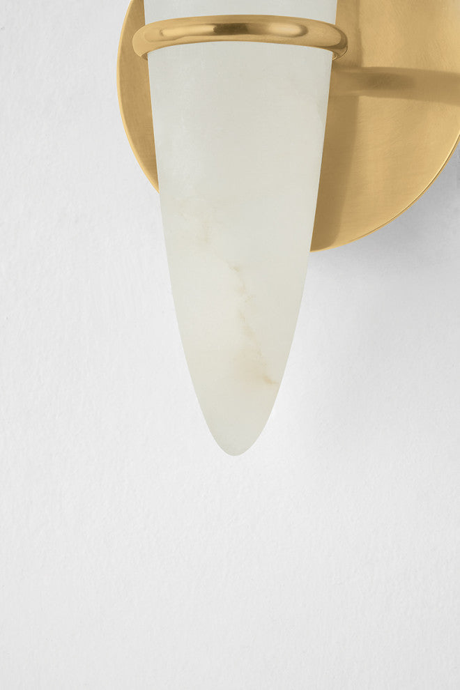 Corbett Lighting Lombardy Integrated LED Wall Sconce, Vintage Brass, 6"Dx9.75"H