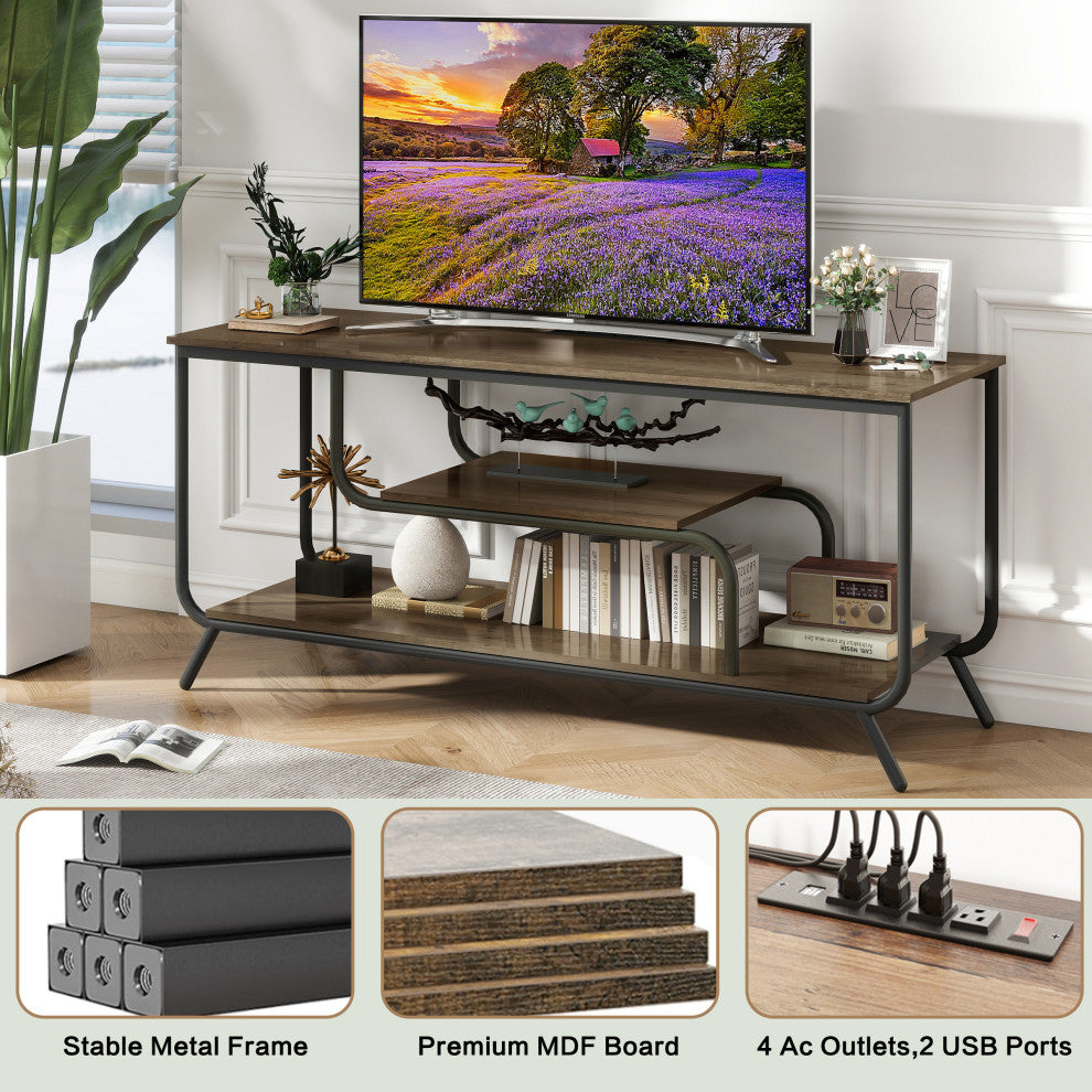 Gewnee Console Table for Living Room & Bedroom, Light Gray