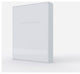 Contempo Vertical Wall Bed, European Full XL SIze, White/White Gloss