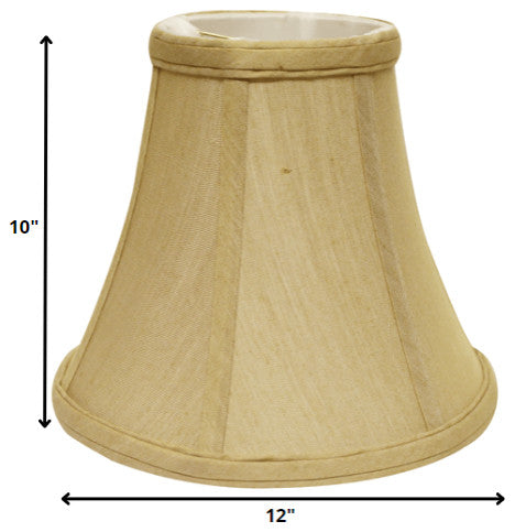 12" Pale Brown Premium Bell No Slub Lampshade