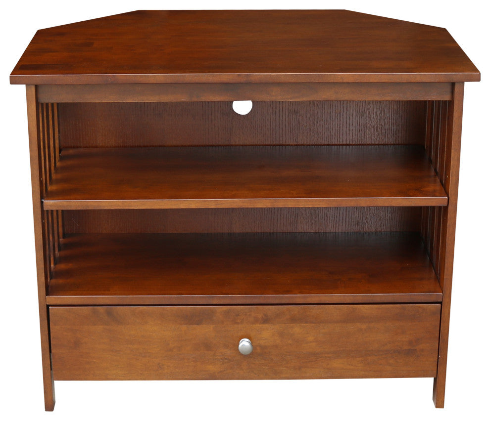 Mission Corner Entertainment / TV Stand, Espresso