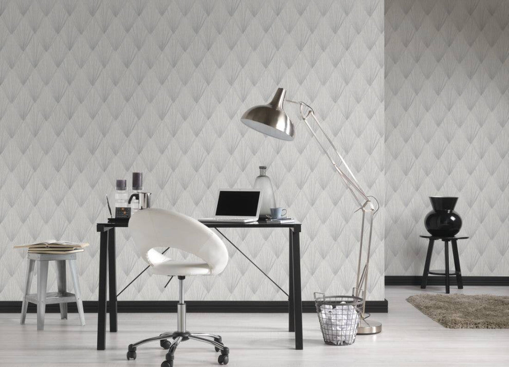 Graphics Textured Wallpaper, Headlights 378641, Gray Metallic White, 1 Roll