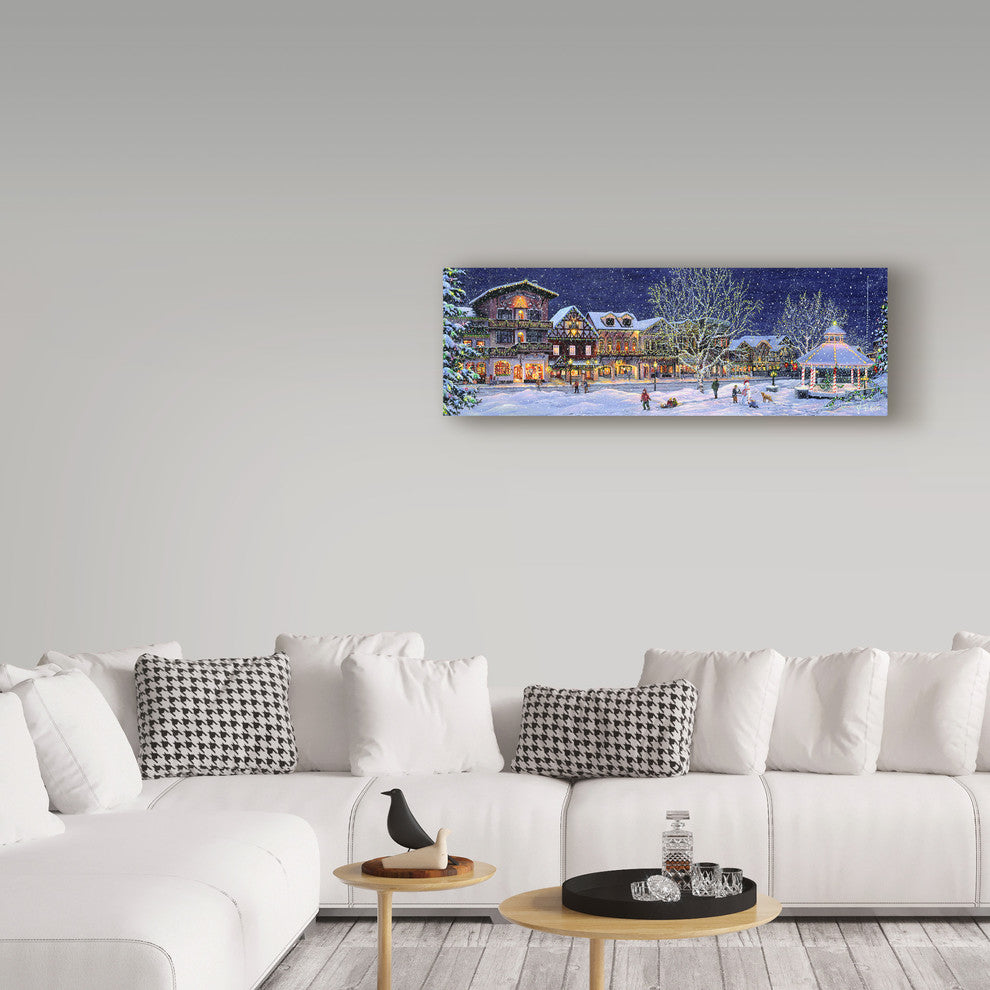 Jeff Tift 'Hometown Cityscape' Canvas Art, 32"x10"
