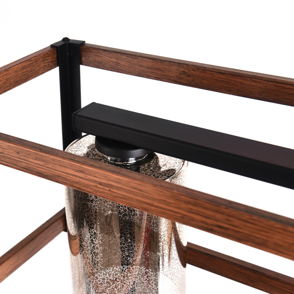 5-Light Rectangular Rustic Farmhouse Chandelier