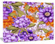 Floral Seamless Pattern, Floral Canvas Art Print, 20"x12"