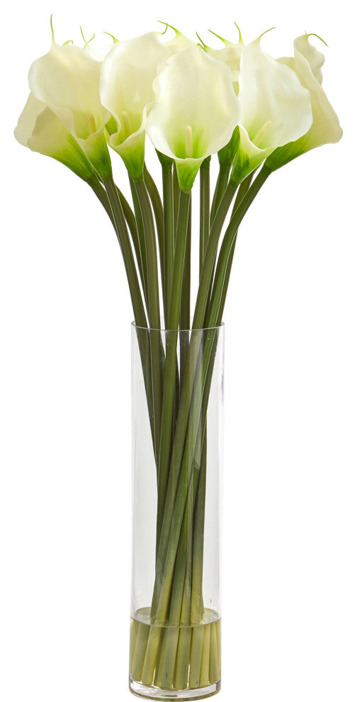 28" Calla Lilly Artificial Arrangement , White