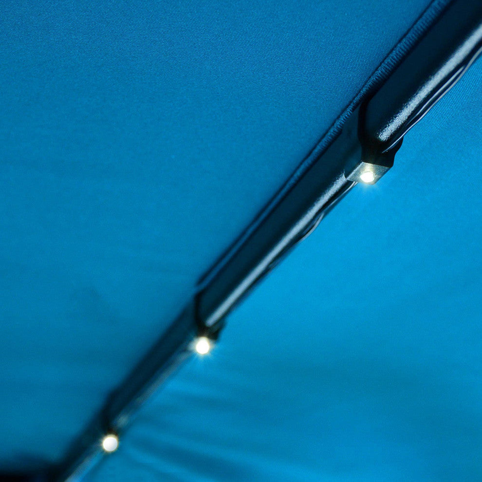 Solar Light, Cool White, for 9'' 8-Rib Umbrella, 40 Led
