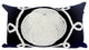 Visions II Ornamental Knot Pillow, Navy, 12"x20"