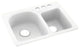 Swan 18x25x7 Solid Surface Kitchen Sink, 3-Hole, Tahiti White