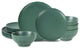 Stone Lain Rio Stoneware 12-Piece Dinnerware Set, Green