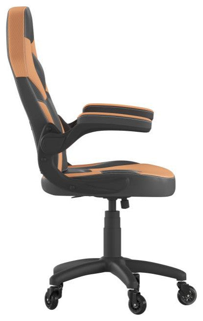 X10 Gaming Office Computer Adjustable Chair with Flip-up Arms-Orange