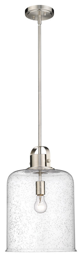 Zlite 340P12-BN 1-Light Pendant, Clear Seeded
