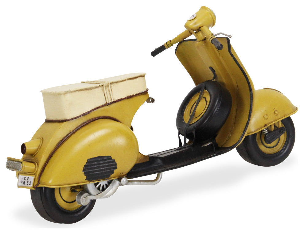 Model Vespa Scooter Decor Circa 1959, Yellow