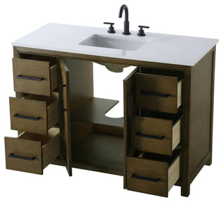 Home Living 48" Single Bathroom Vanity, Hazel Oak