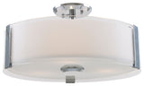 DVI  DVP14512CHSSOP Three Light SemiFlush Mount Zurich Chrome w Silk