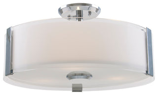 DVI  DVP14512CHSSOP Three Light SemiFlush Mount Zurich Chrome w Silk