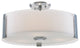 DVI  DVP14512CHSSOP Three Light SemiFlush Mount Zurich Chrome w Silk