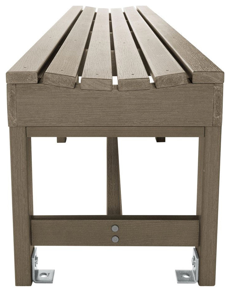 Sequoia Weldon 4' Backless Picnic Bench, Woodland Brown