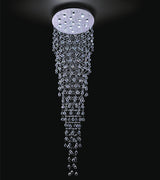 Rain Drop 16 Light Flush Mount With Chrome Finish