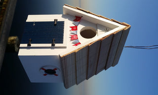Dockside Cabin Birdhouse, White