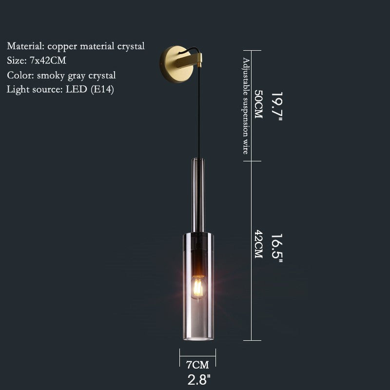 MIRODEMIÂ® Spotorno | Modern Copper Crystal Pendant Lights, Warm Light