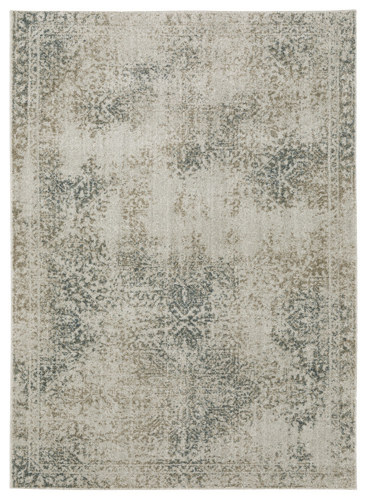 Alistair Vintage Oriental Grey/ Beige Indoor Area Rug, Grey, 6'7"x9'6"