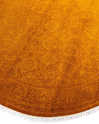 Overdyed, One-of-a-Kind Hand-Knotted Area Rug Gold, 4'1"x4'1"