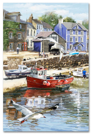 The Macneil Studio 'Coastal Town' Canvas Art, 19"x12"