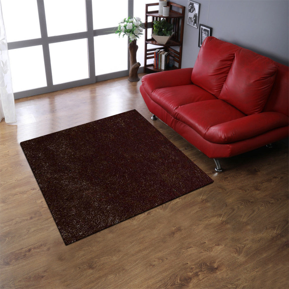 HAND TUFTED SHAG POLYESTER ECO-FRIENDLY AREA RUGS -Brown Color, Solid Design