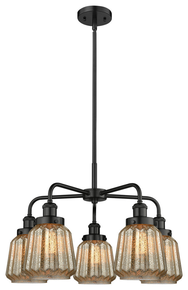 Innovations Chatham 5 24.5" Chandelier Matte Black