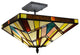 CHLOE Lighting CH3T523BM14-UF2 VINCENT Mission Blackish Bronze 2 Light SemiFlush