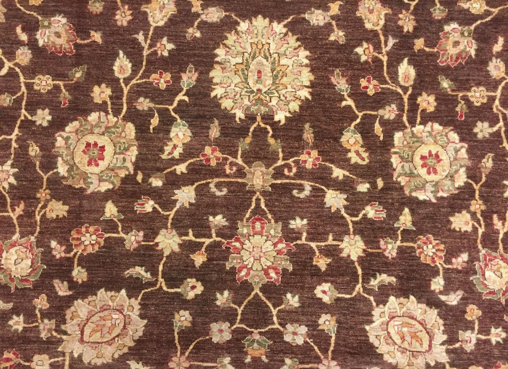 Peshawar Janiya Chocolate/Ivory Rug, 9'11"x13'9
