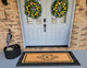 A1HC Paisley Rubber & Coir Outdoor Durable Monogrammed Doormat, 30"X60", Black,