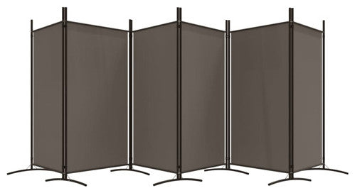 vidaXL Room Divider Folding Privacy Screen 2 Panel Room Divider Black Fabric, Anthracite, 204.7" X 70.9"/ 1 Piece